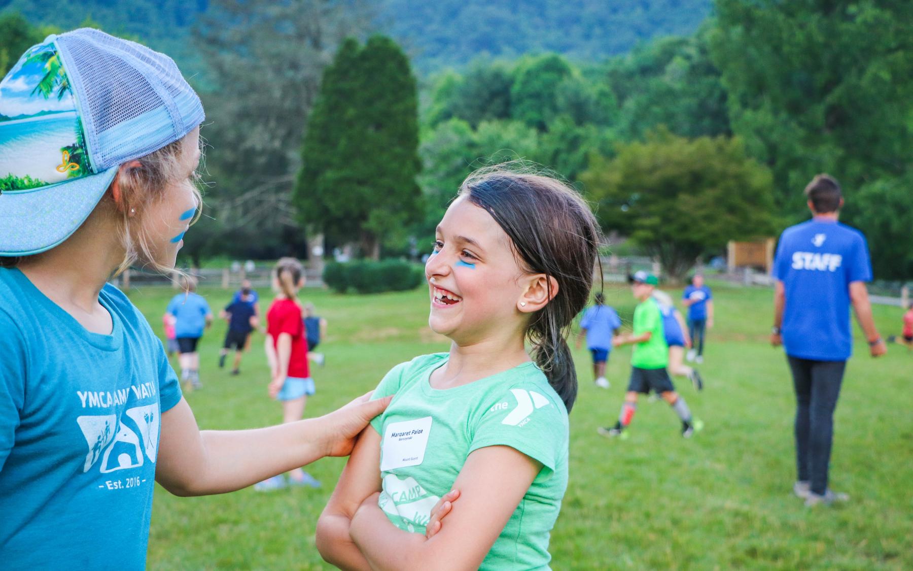 campers playing on field