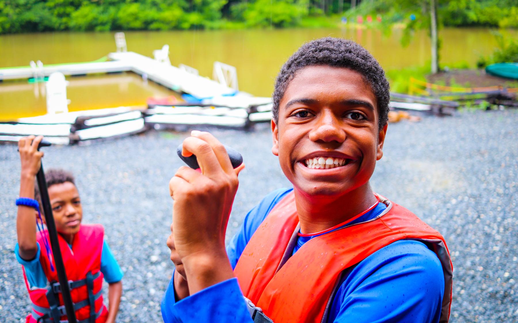 camper smiling